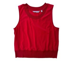 $69 ATHLETA Red Zephyr Tank Shell Top COLOR POP S Essential S